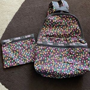 Lesportsac backpack and pouch